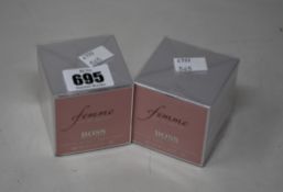 Five boxed as new Hugo Boss Femme eau de parfum (30ml).