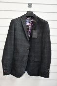 An as new Ted Baker charcoal check suit jacket (38 Reg - RRP £153).