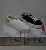 Two pairs of as new Geographical Norway Urban canvas shoes (EU 37- RRP €66 each).