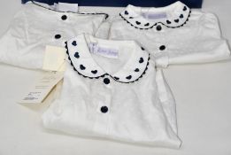 Ten girls as new Rachel Riley London Heart embroidered blouses (2 x 6m, 2 x 12m, 2 x 18m, 2Y, 3Y,