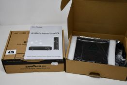 Two boxed as new ZGEMMA H9S 4K UHD multistream satellite receivers (One tuner Enigma 2 Linux Smart