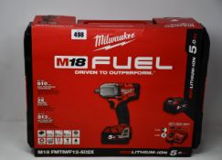 A boxed as new Milwaukee M18 Fuel Impact Wrench (FMTIWF12-502X).