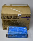 One Thousand Cybertech Nitrile Gloves - Large. Blue Mint.