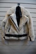 An as new The Kooples Iconic rabbit fur coat (Size 1 - RRP €495).