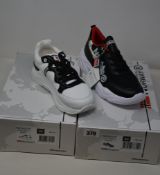Two pairs of as new Geographical Norway sneakers (EU 38,40).