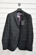 An as new Ted Baker charcoal check suit jacket (44 Reg - RRP £153).