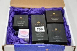 Six as new Tatcha skincare products to include Silken, the indigo cream and rich gentle polish.