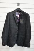 An as new Ted Baker charcoal check suit jacket (46 Reg - RRP £153).