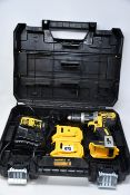 One boxed DeWalt brushless 18v cordless combi drill to include two DeWalt 18V 2.0AH LI-ION XR
