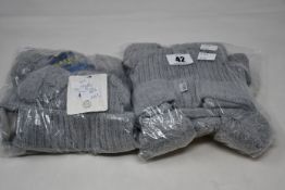 Six children's as new Satila Minnie hats in light grey (Sizes 39 and 45).