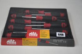 An as new MAC Tools SD9TR Torx screwdriver set in red.