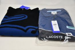 An as new Lacoste L!ve loose fit two-tone fleece and neoprene polo dress (Size 40 - RRP £112) and