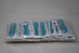 A large quantity of boxed as new Fitbit classic buckle silicone wrist straps in turquoise (