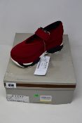 A pair of as new Marni platform sneakers in burgundy (EU 39).