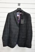 An as new Ted Baker charcoal check suit jacket (44 Reg - RRP £153).