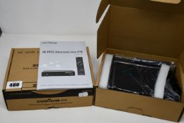 Two boxed as new ZGEMMA H9S 4K UHD multistream satellite receivers (One tuner Enigma 2 Linux Smart