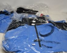 Two men's as new Zero Restriction Z425 1/4 Zip Pullovers (for golf) in Bluegrass Heather (L1016,