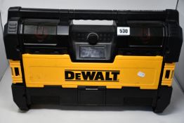 A DeWalt Tough System On-Site Radio and Bluetooth Sound system.