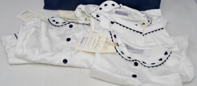 Ten girls as new Rachel Riley London Heart embroidered blouses (2Y, 3Y, 4y, 5Y, 2 x 6Y, 7Y, 2 x