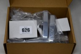 Ten sets of boxed as new Serozzetta Lever on Latch Backplates in polished chrome (SZA302CP).