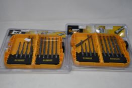 A quantity of boxed as new DeWalt DT7935B-QZ ten piece extreme two SDS plus drill bit set (