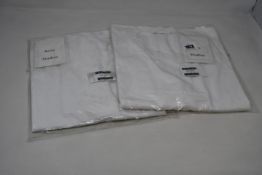 Two women's as new Acne Studios Cylea Emboss T-shirts in optic white (Both XS - RRP £78 each).
