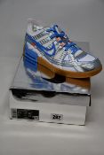 A pair of as new Nike Air Rubber Dunk Off White trainers (UK 8.5).