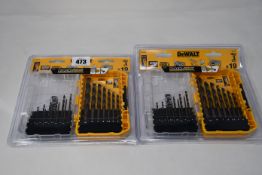 Five as new DeWalt DT70728 19-piece HSS Black & Gold Drill Bits with TStak Caddy.