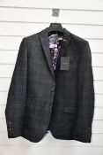 An as new Ted Baker charcoal check suit jacket (46 Reg - RRP £153).