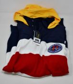 An as new Polo Ralph Lauren Hybrid Logo hooded stripe jumper (M - RRP £129).