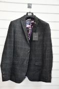 An as new Ted Baker charcoal check suit jacket (40 Reg - RRP £153).