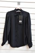 An as new The Kooples black satin shirt (Size 1- RRP €185).