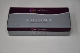 A boxed as new Juvederm Voluma with Lidocaine (2x1ml injectable gel).