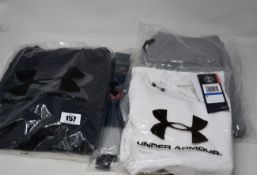 Eight items of boys as new Under Armour sportswear to include hoodies, sweatpants and tops.