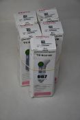 Five boxed as new Jumper JPD-FR300 Dual-Mode Infrared Contactless Thermometers.