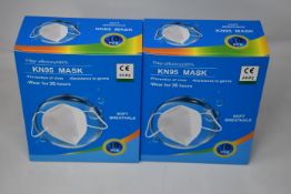 Fifty boxes of ten KN95 face masks.