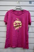 Fifteen women's as new Disney Poison Apple T-shirts in pink (All L - RRP £16 each).