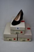 Three pairs of as new HÖGL 0-18 5002 court shoes (UK 3, 5.5, 6 - RRP £47 each).