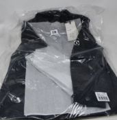 An as new Muubaa pocket front patent animal leather shacket in black (UK 6 - RRP $285).