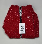 An as new Onepiece Est 2007 Dot jumpsuit in red (S - RRP £109).