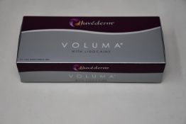 A boxed as new Juvederm Voluma with Lidocaine (2x1ml injectable gel).