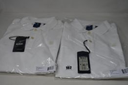 Five as new G-Star Raw Dunda polo tops in white (All M - RRP £40 each).