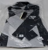 An as new Muubaa pocket front patent animal leather shacket in black (UK 8 - RRP $285).