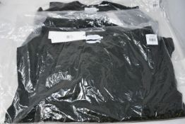 Three as new Calvin Klein superior wool crew neck sweaters in dark olive (2 x L, 1 x XXL - RRP £53