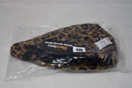 An as new Supreme leopard print sling bag.