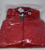 An as new Tommy Hilfiger Packable down jacket in Arizona red (M).