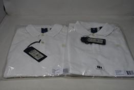 Five as new G-Star Raw Dunda polo tops in white (ALL M - RRP £40 each).