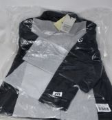 An as new Muubaa pocket front patent animal leather shacket in black (UK 8 - RRP $285).