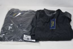 Two as new Ralph Lauren long sleeve crew tops (S, M - RRP £55 each).