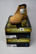 Two pairs of as new Skechers Sergeant's Verdict boots (UK 9 - RRP £60 each).